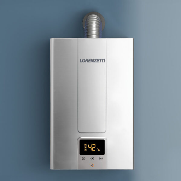AQUECEDOR DE ÁGUA A GÁS LORENZETTI  LZ 1600 DEI -  15 LITROS  -  COR INOX - GÁS GLP - Image 3