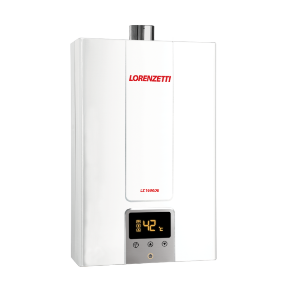 AQUECEDOR DE ÁGUA A GÁS LORENZETTI  LZ 1600 DEI -  15 LITROS  -  COR INOX - GÁS GLP - Image 2