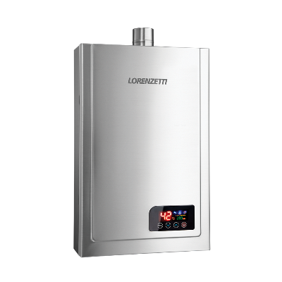 AQUECEDOR DE ÁGUA A GÁS LORENZETTI  LZ 2300 DEI –  23,5 LITROS  –  COR INOX – GÁS GLP