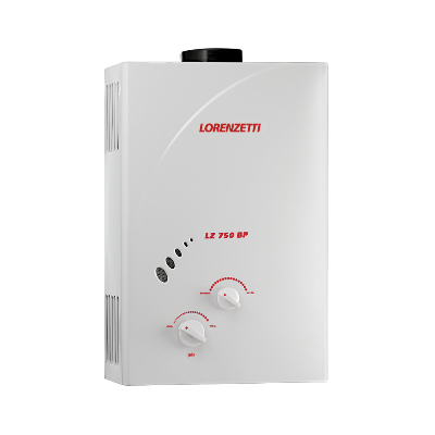 AQUECEDOR DE ÁGUA A GÁS LORENZETTI  LZ 750 BP –  7,5 LITROS  –  COR BRANCO – GÁS GN